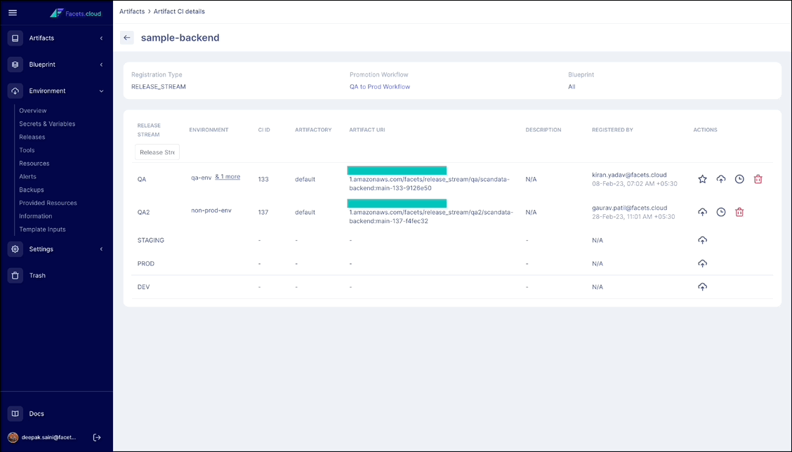 Defining Environment Types with Facets