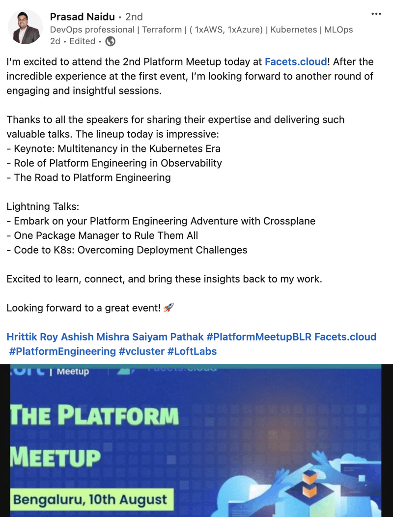 Platform Engineering meetup- Facets.cloud and Loft Labs