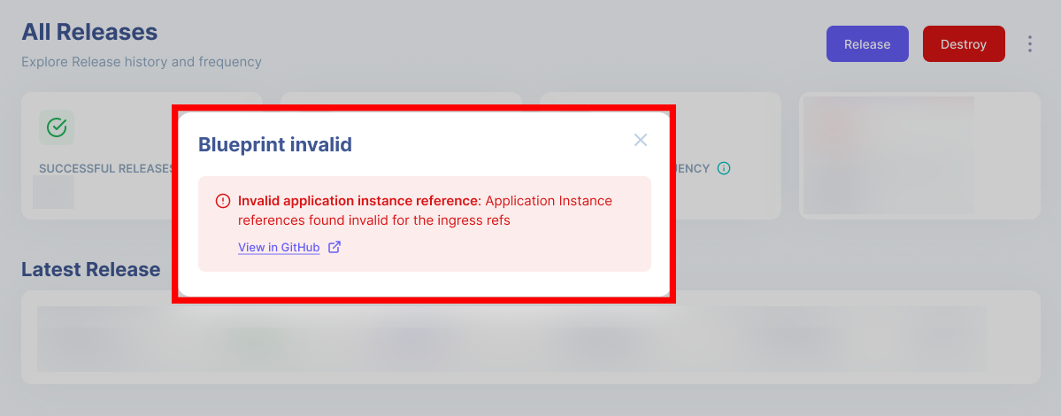 Invalid Blueprint error (Click on the image to expand)