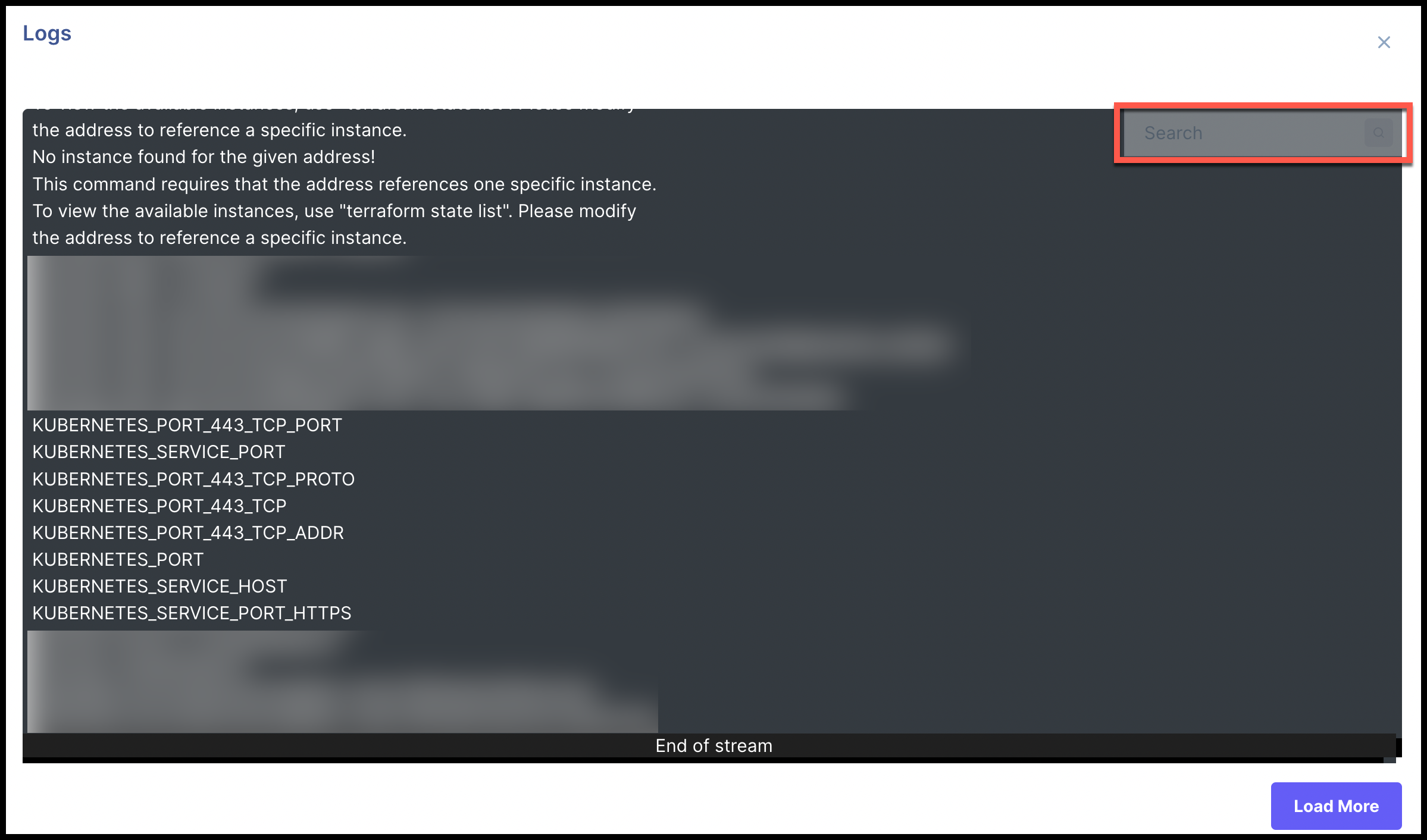 Improved Logs Terminal (Click on the image to expand)