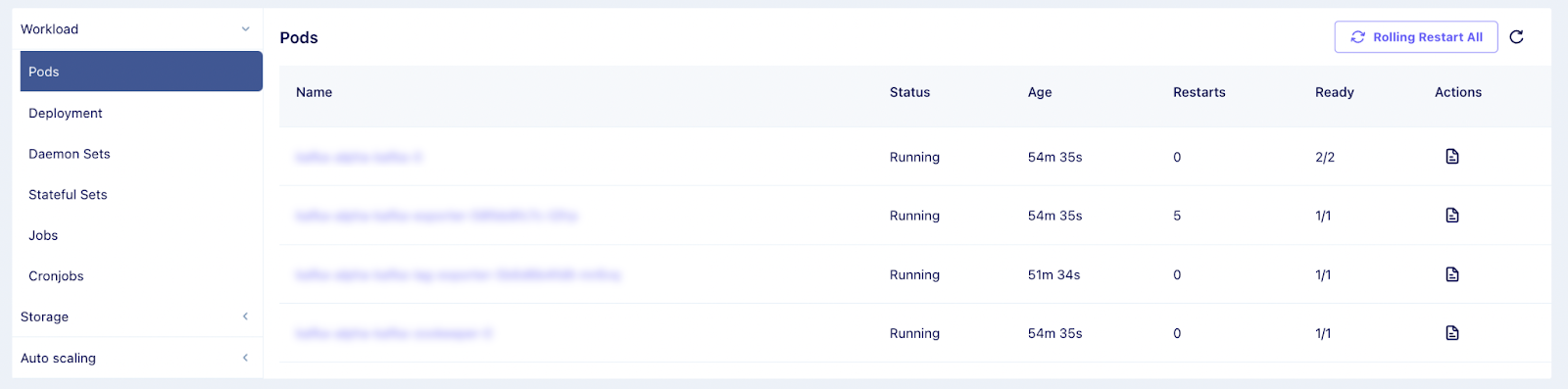 Kubernetes Explorer Widget