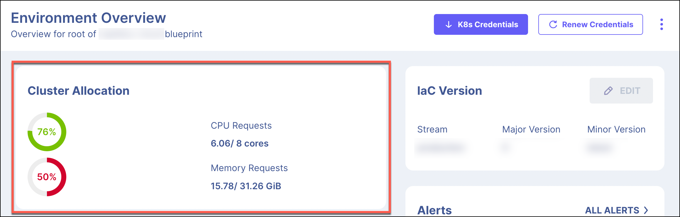 Cluster Allocation widget