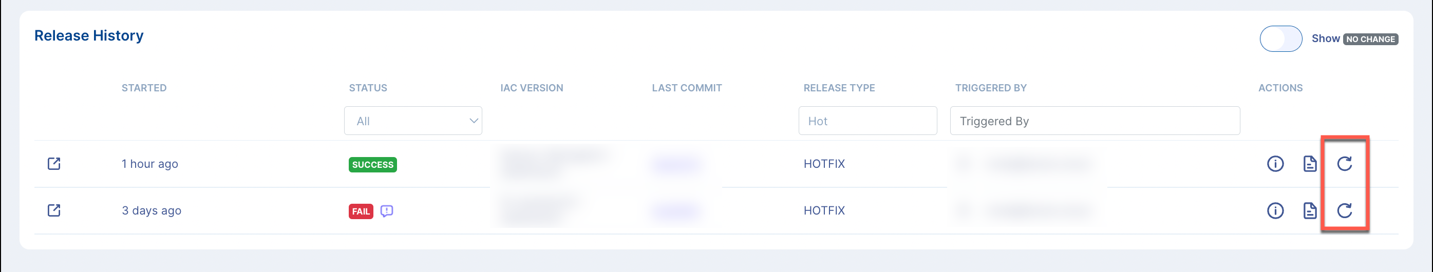 Retry Selective Releases