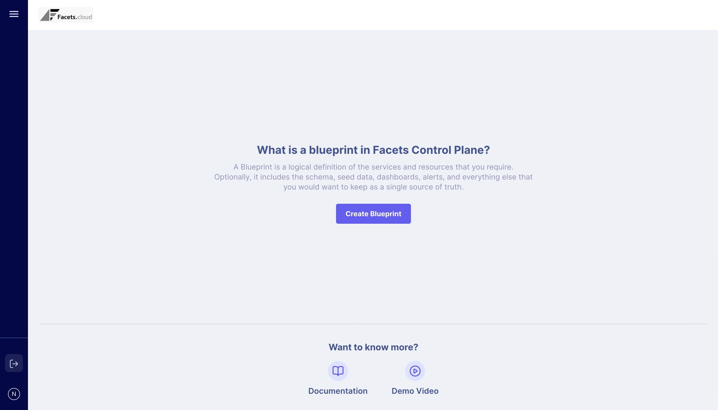 New user Landing page (Click on the image to expand)