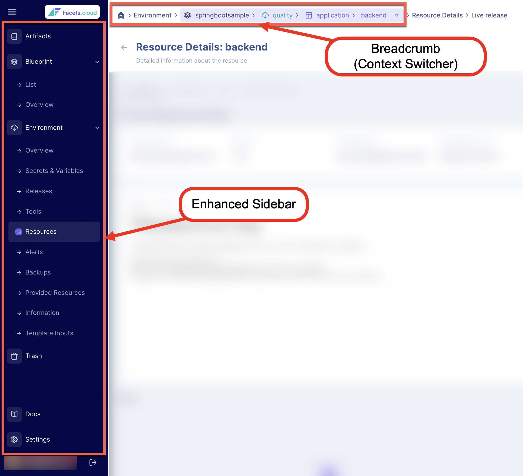 Breadcrumb and Updated Sidebar (Click on the image to expand)